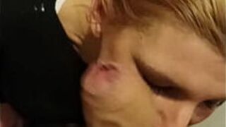 Homemade Amateur MILF Blowjob and Deepthroat Compilation with Cumshot - porn video