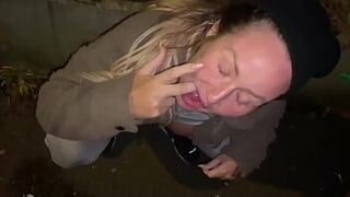 Offered a drink on the street to take a cum shot - porn video