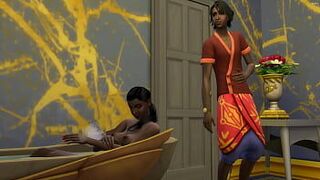 Indian step Mom And Son Bathe Together family sex - porn video