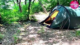 Saw Solo Masturbation Girl While Camping - porn video