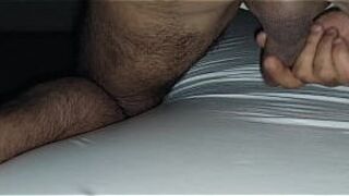masturbation and ejaculation sperm on the mattress - porn video