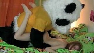 Fun fucking with a big toy bear - porn video